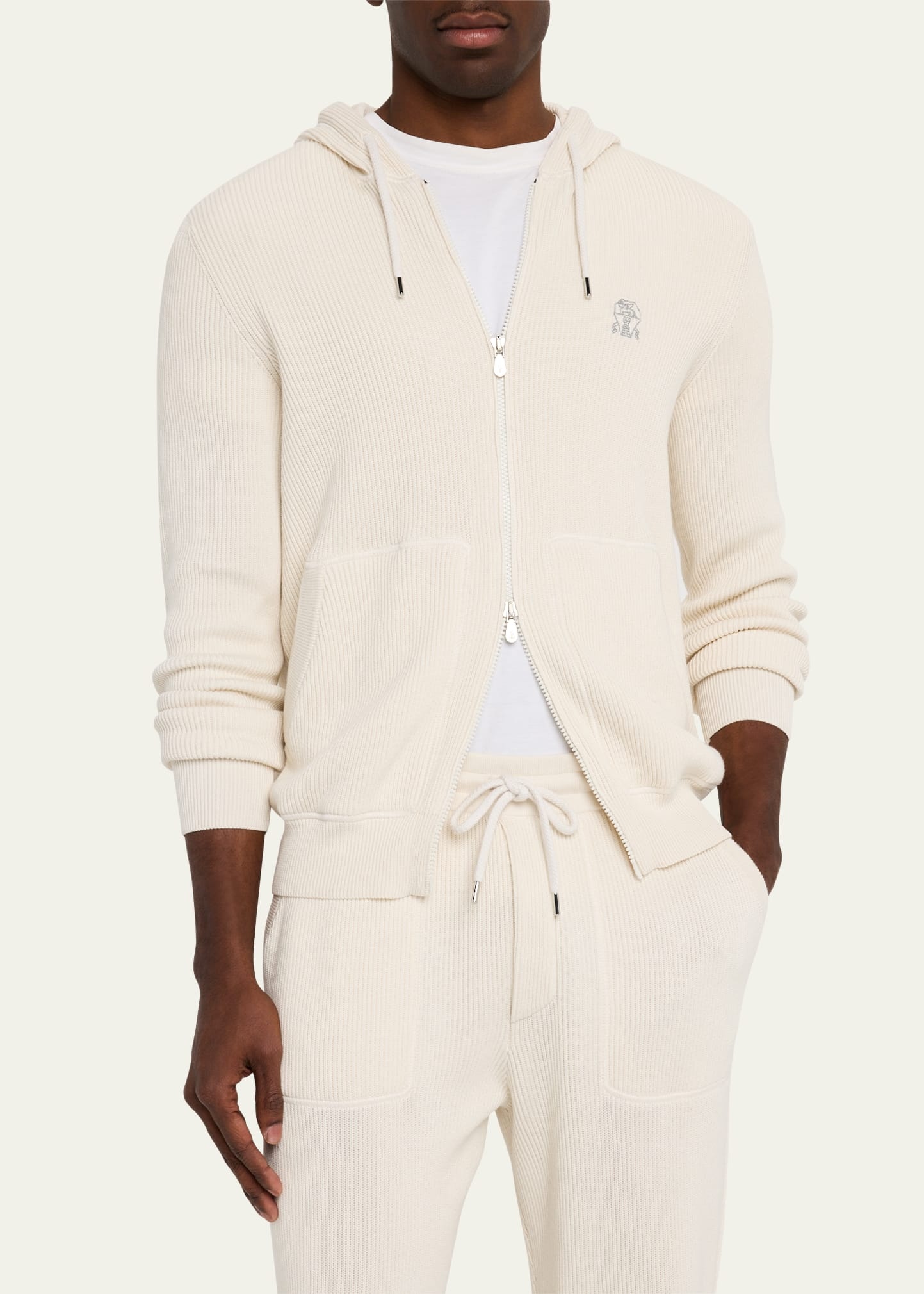 Men's Ribbed Full-Zip Hoodie - 4