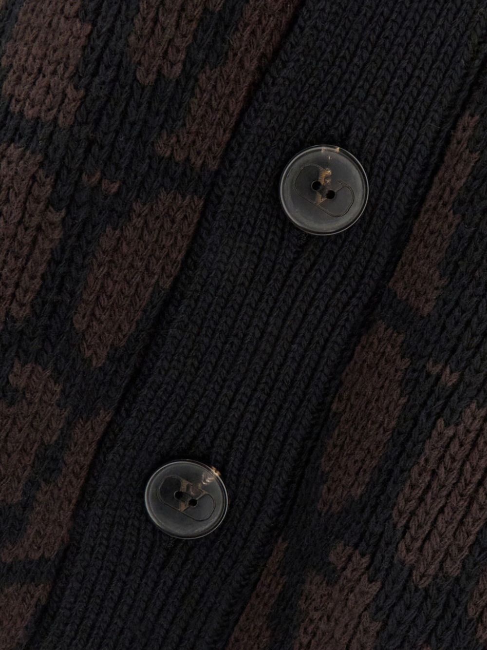 VLogo jacquard cardigan - 3