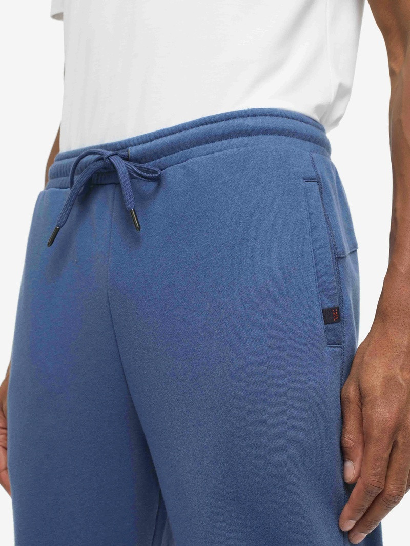 Derek Rose Men's Sweatpants Quinn Cotton Modal Storm Blue outlook