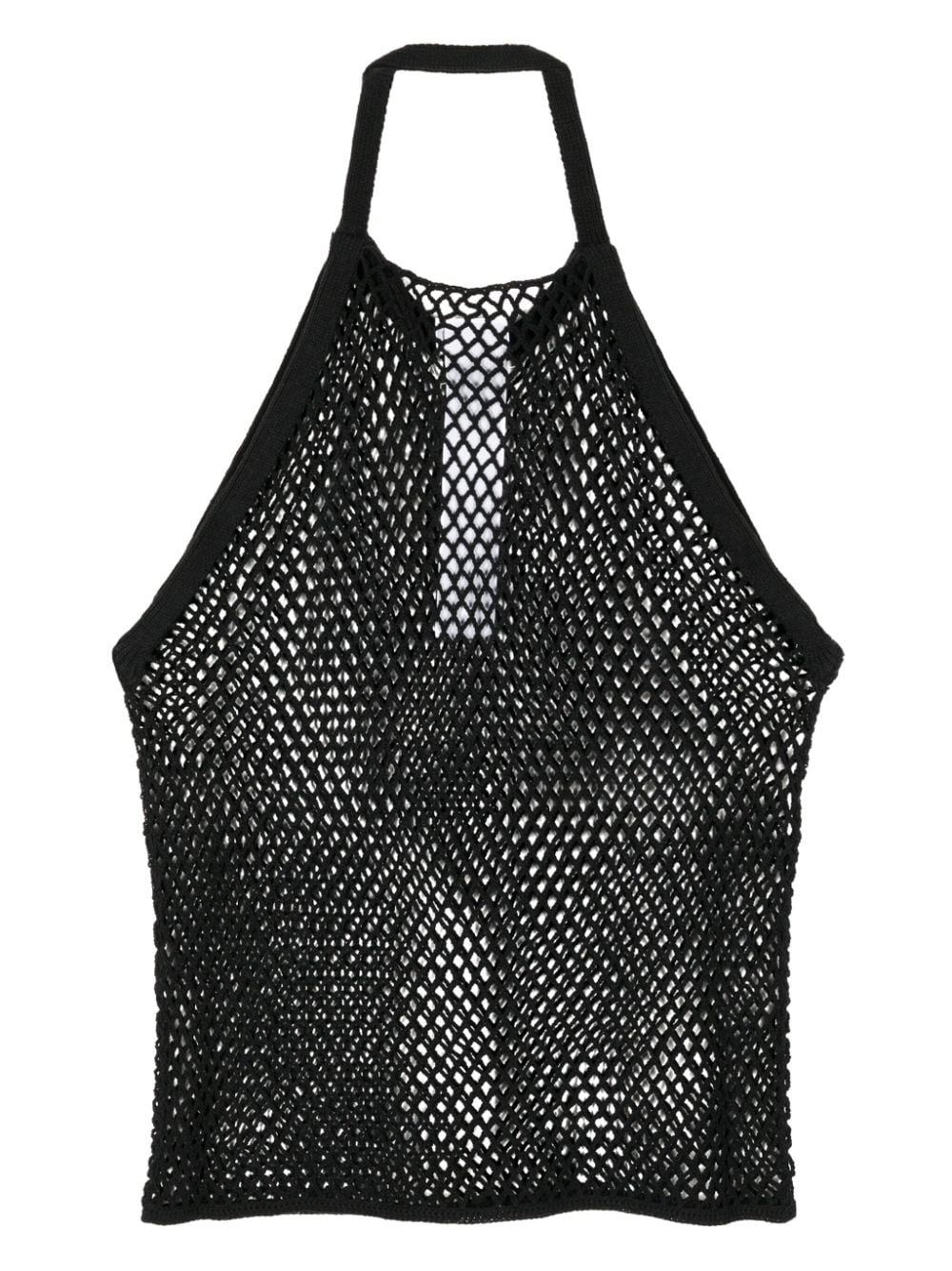 halterneck mesh top - 2