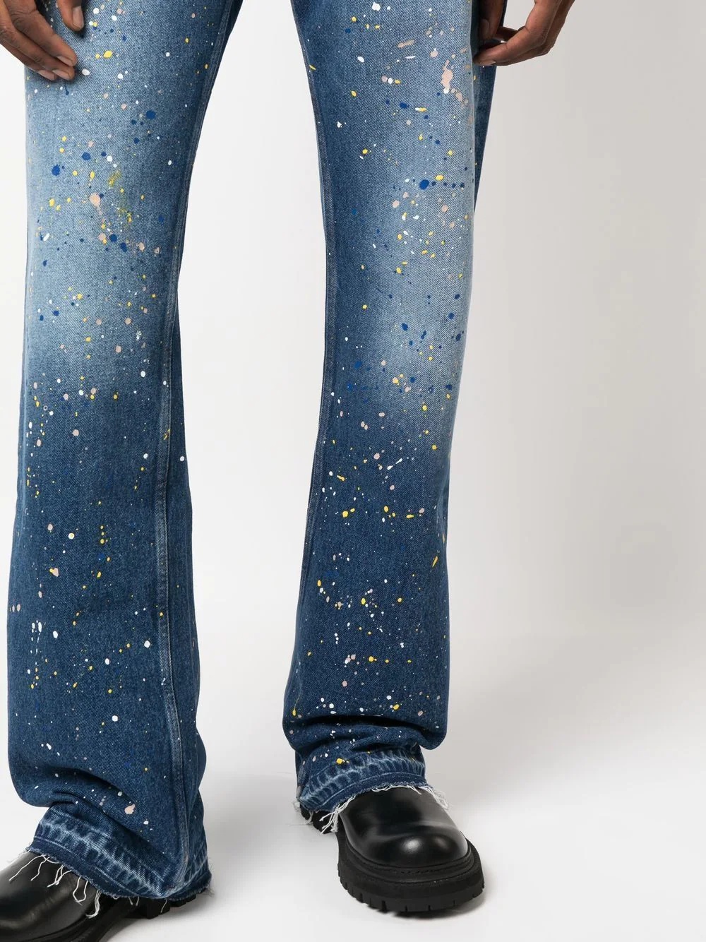 paint-splatter straight-leg jeans - 5