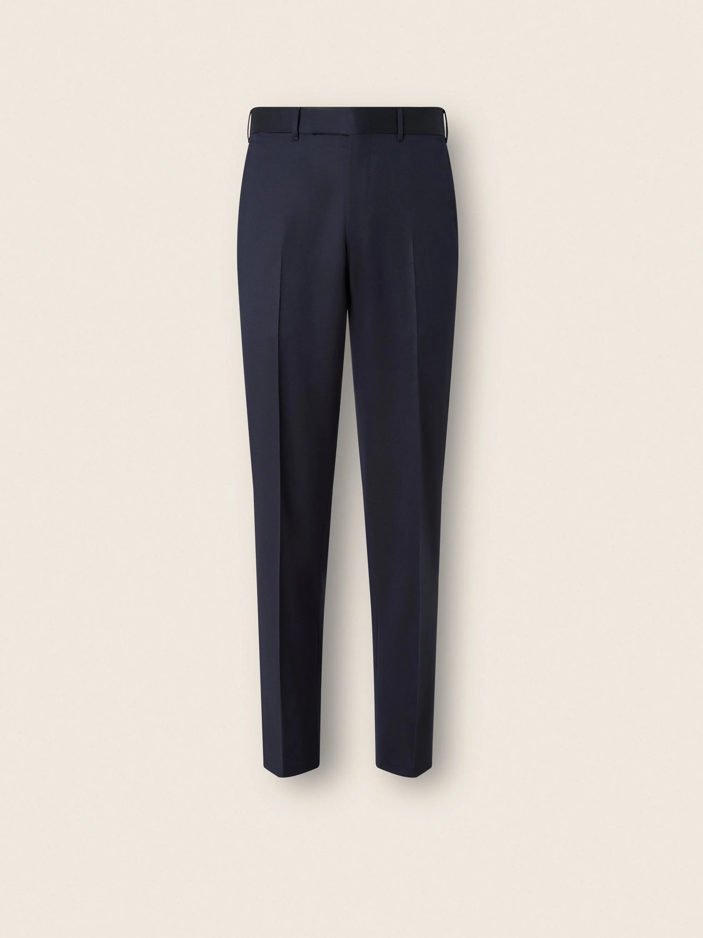 NAVY BLUE TROFEO 120MILA WOOL PANTS - 1