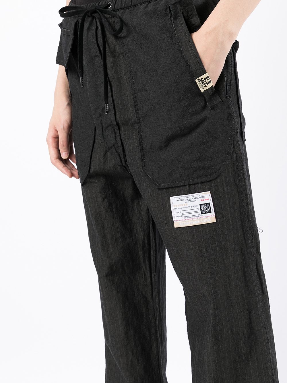 pinstripe straight-leg trousers - 5