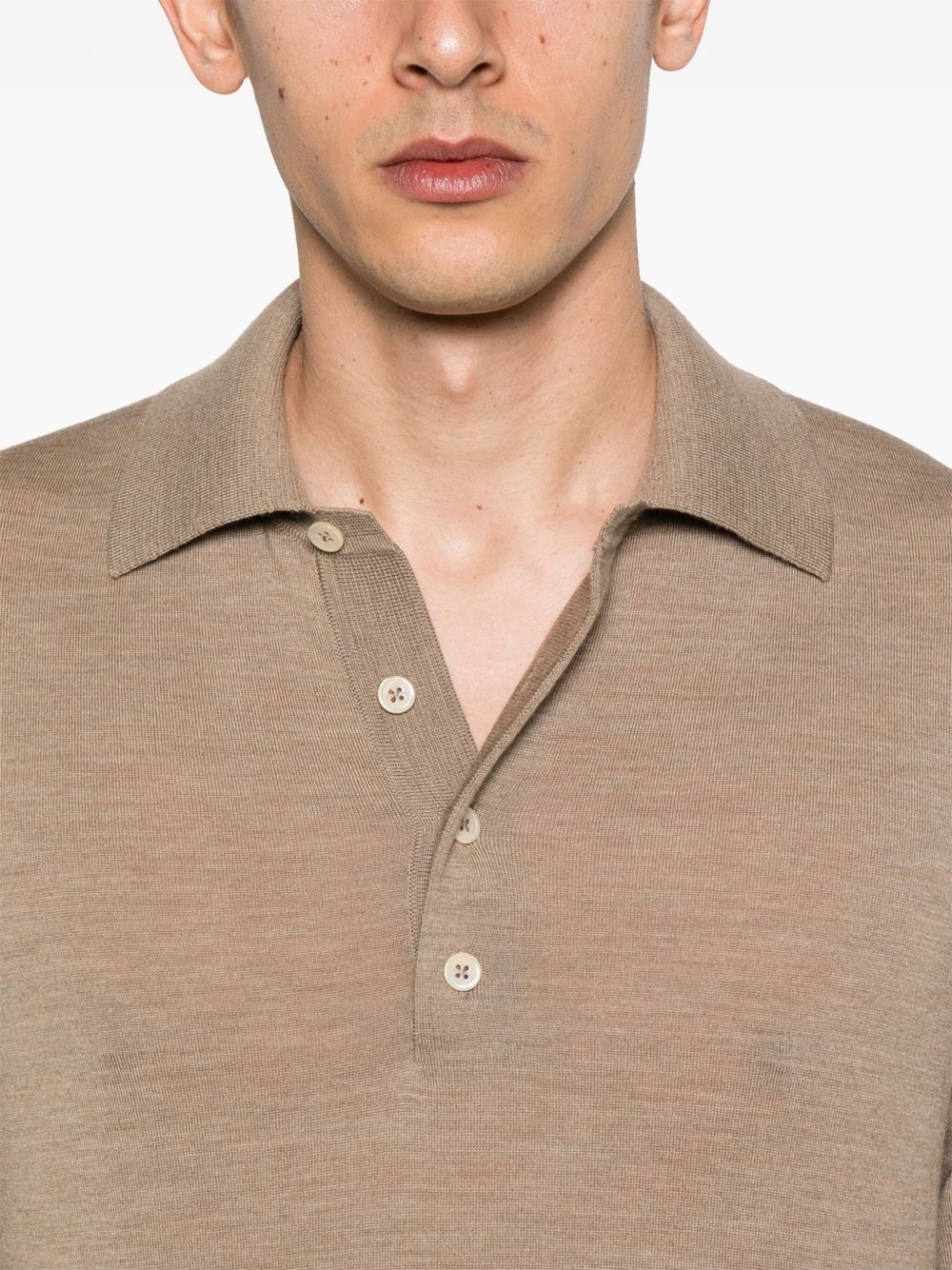 wool polo shirt - 4