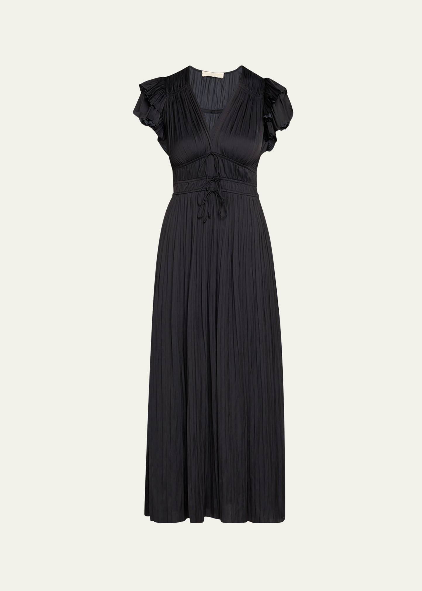 Patrice Flutter-Sleeve Midi Dress - 1