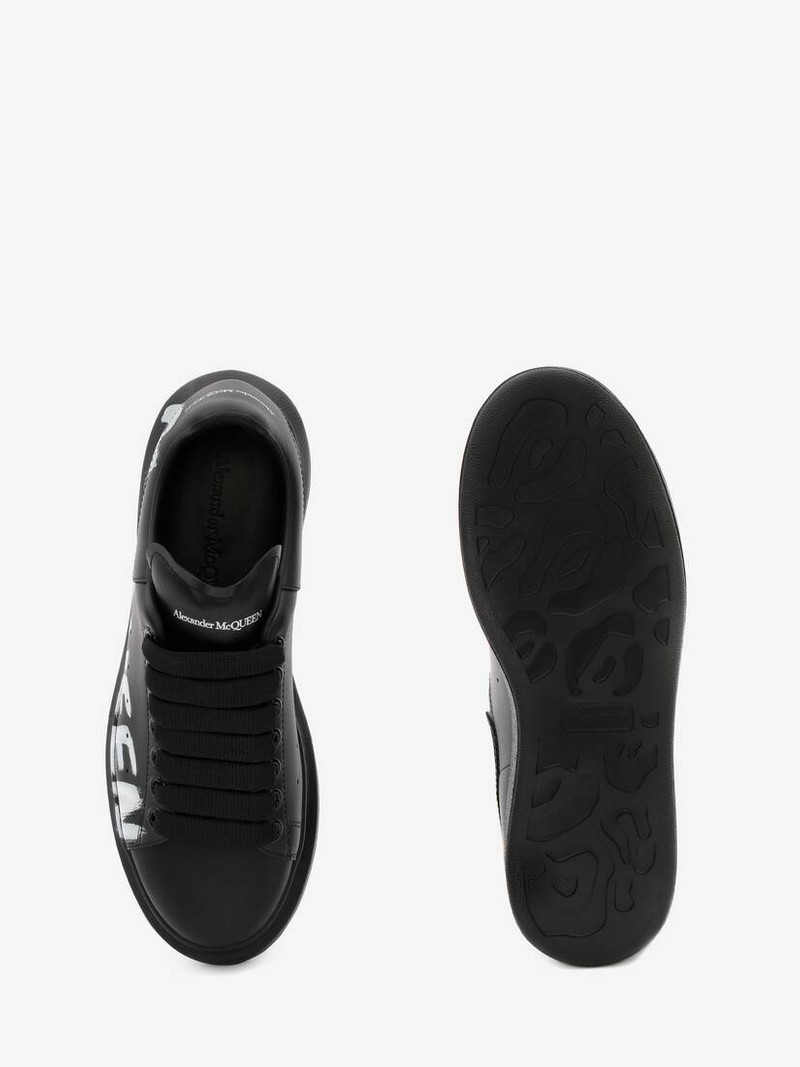 Online Exclusive - Mcqueen Graffiti Oversized Sneaker in Black/white 4