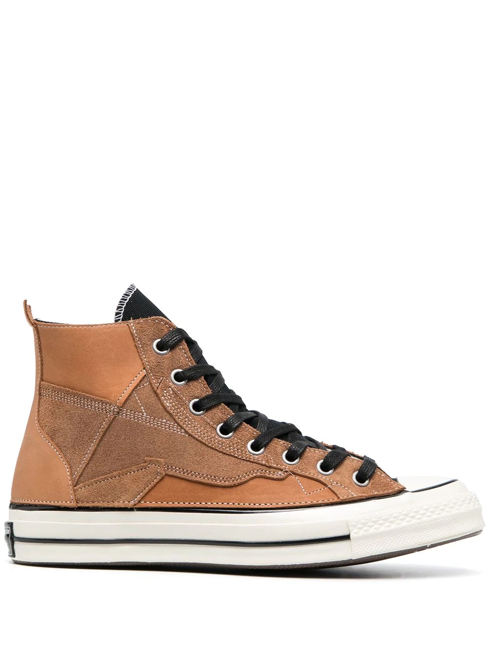 contrasting laces hi-top sneakers  - 1