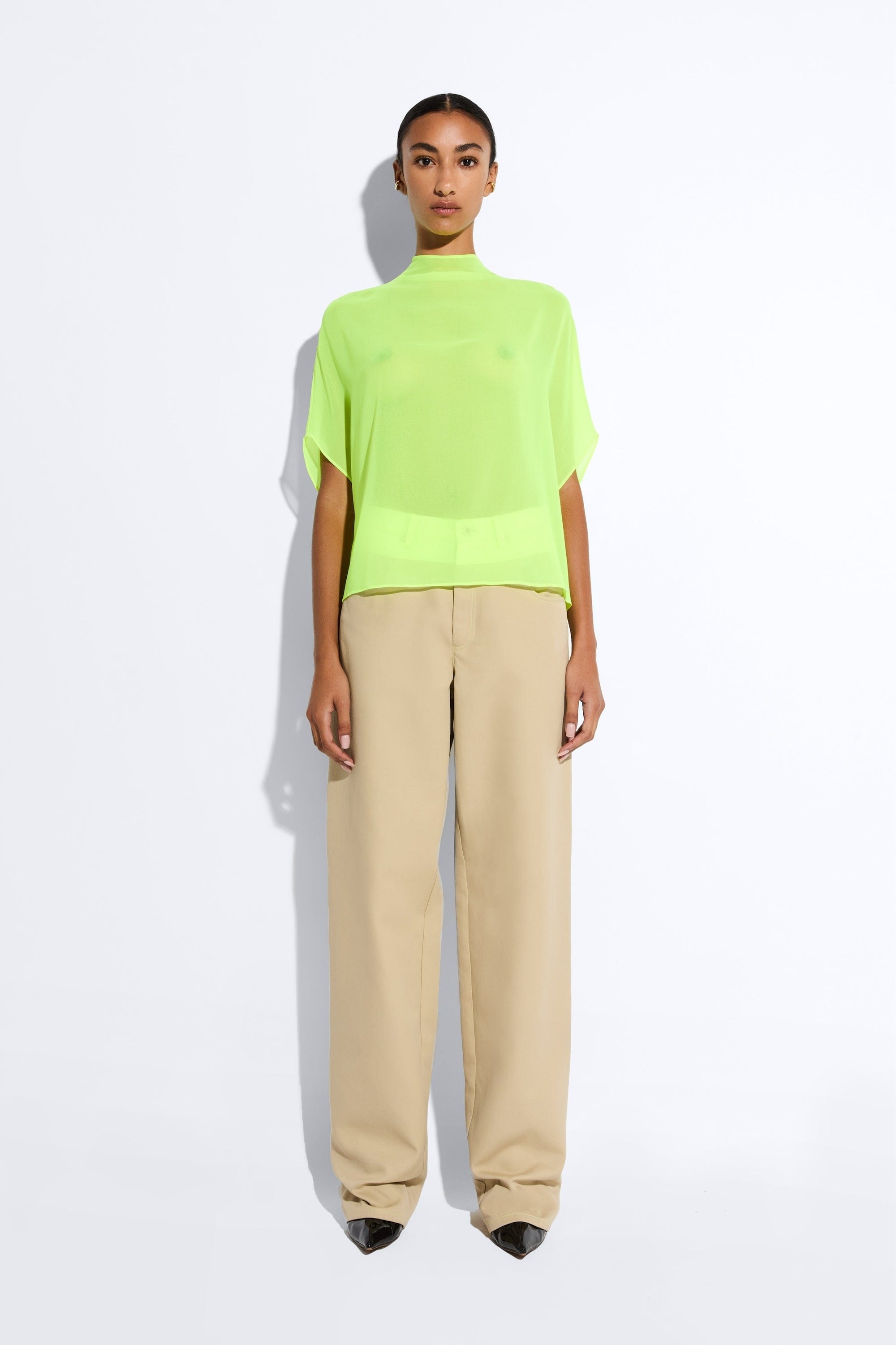 Lightweight Georgette Cape Tee - 2