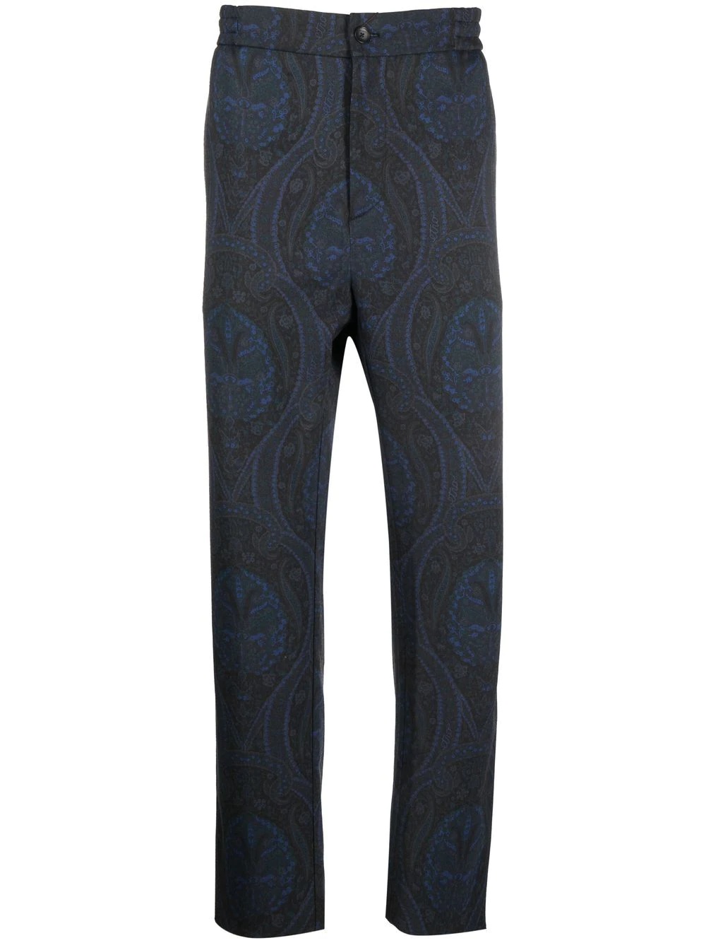 paisley-print wool trousers - 1