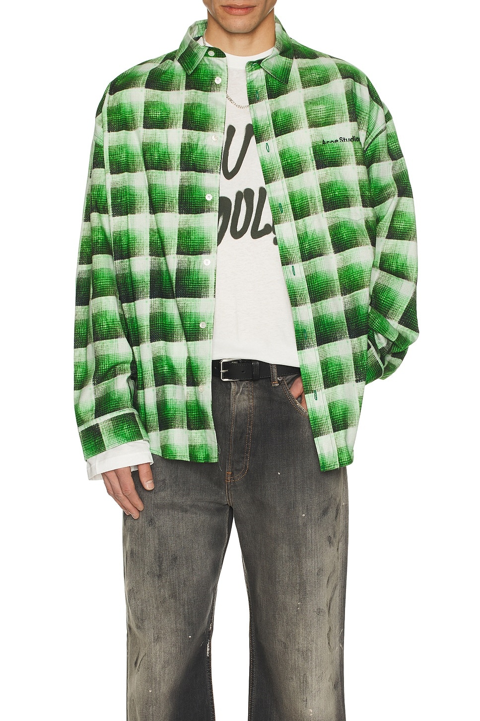 Printed Flannel Check Shirt - 4