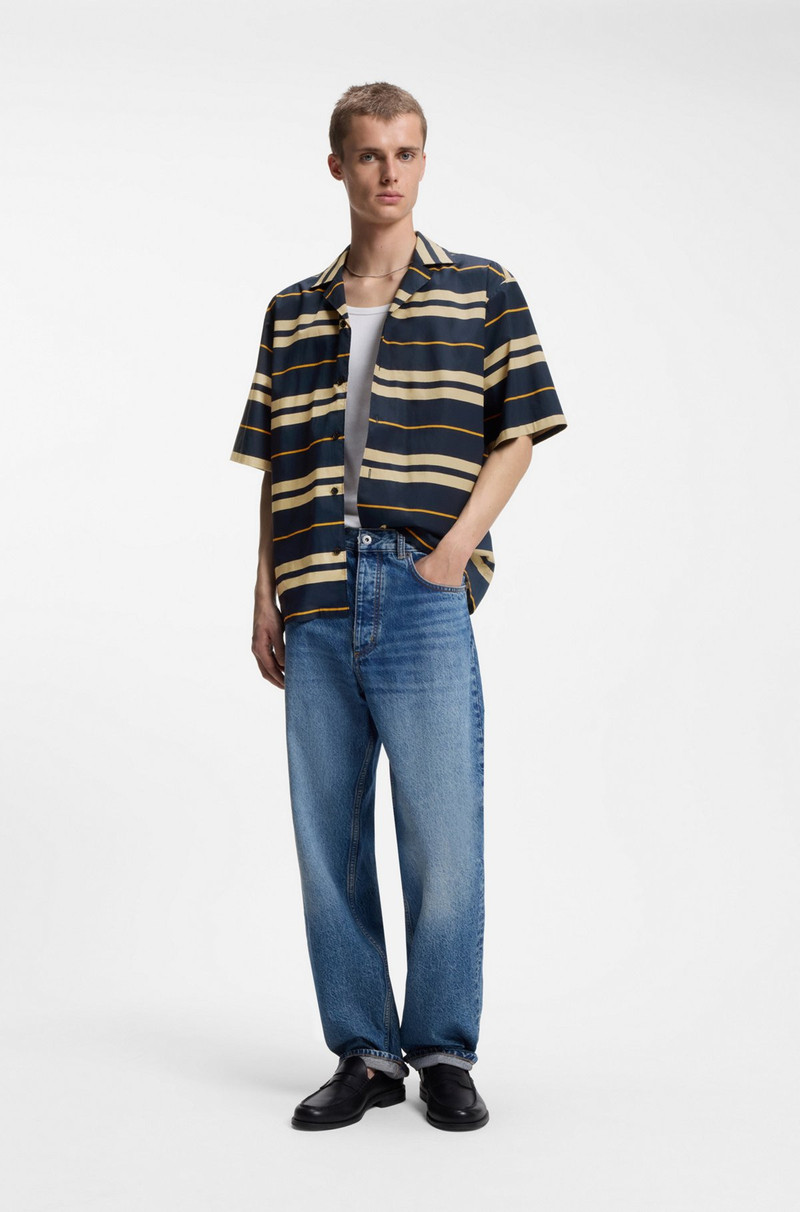 HUGO RELAXED-FIT SHIRT IN PRINTED COTTON POPLIN outlook