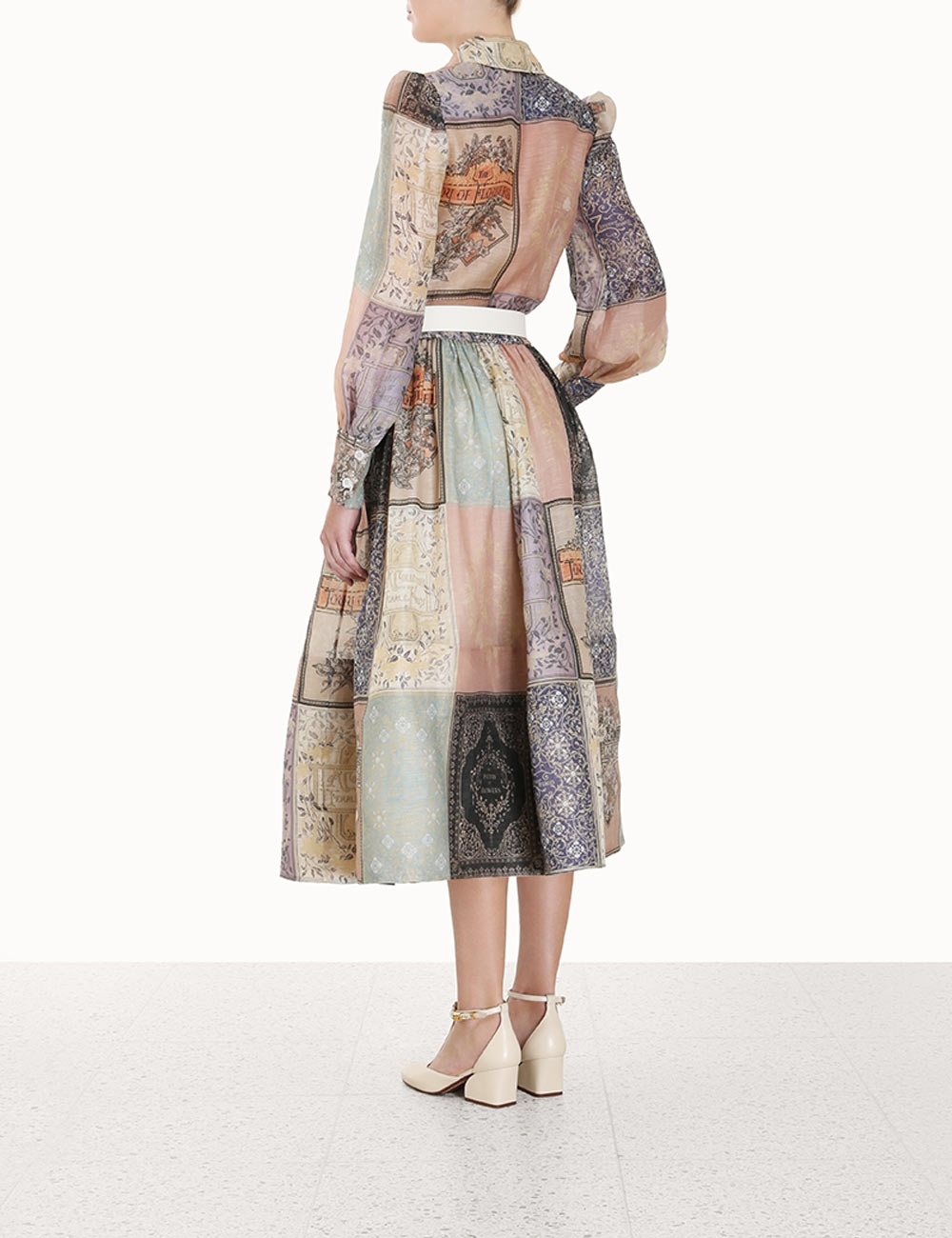 LYRICAL BOOK PRINT MIDI SKIRT - 4