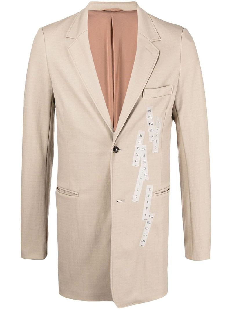 tape-detail single-breasted blazer 1
