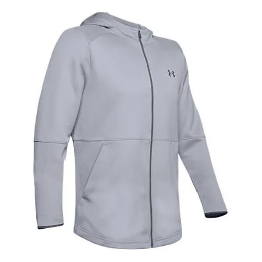 Men's Under Armour WarmUp Training Sports hooded Tops Gray 1345259-011 - 1
