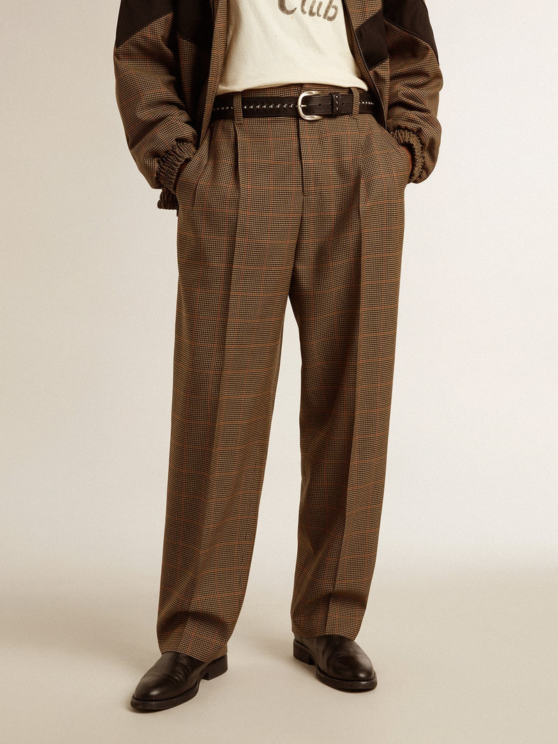 Men's pants in three-colored houndstooth 3