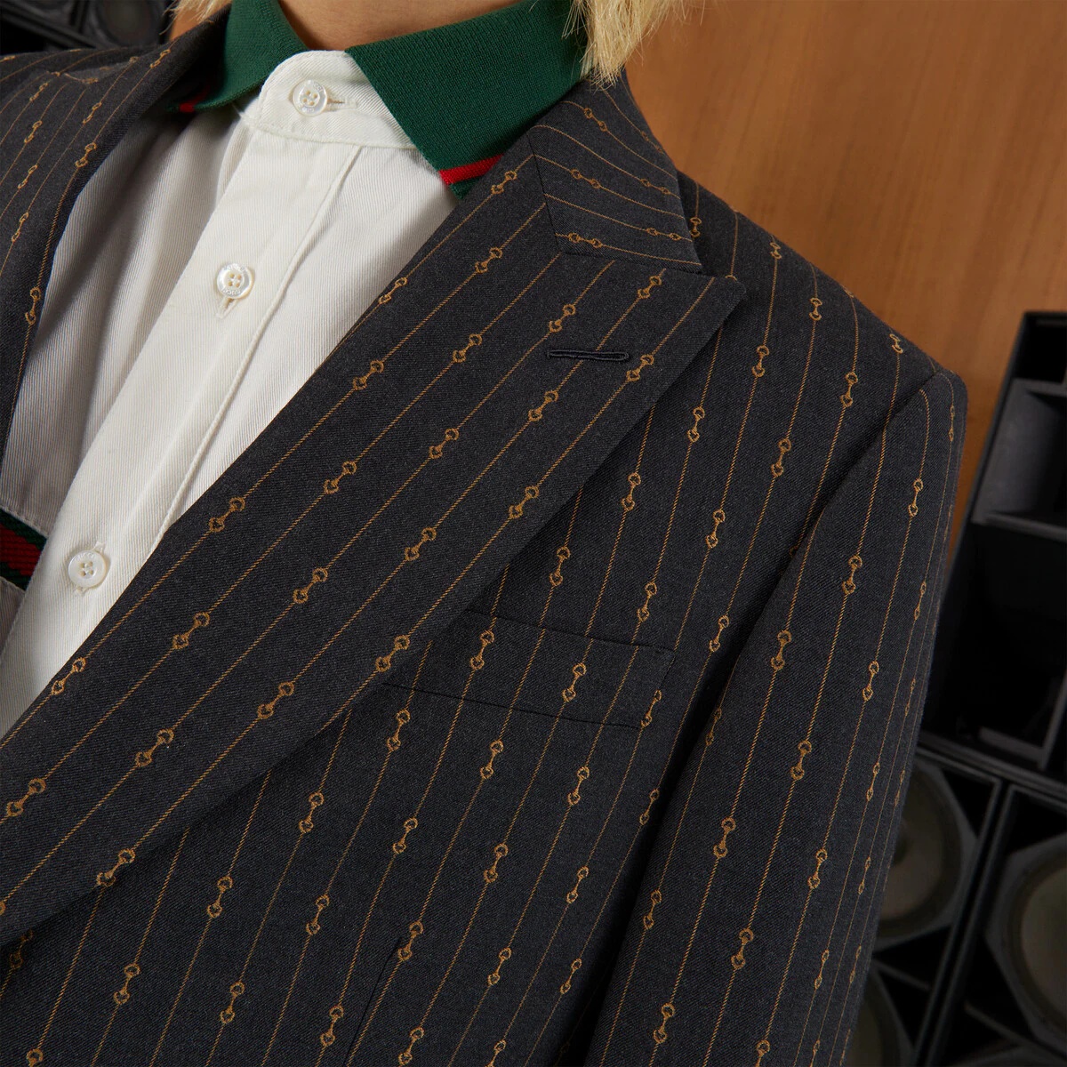 Horsebit striped wool formal suit - 4
