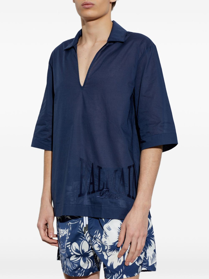 Balmain v-neck polo T-shirt outlook