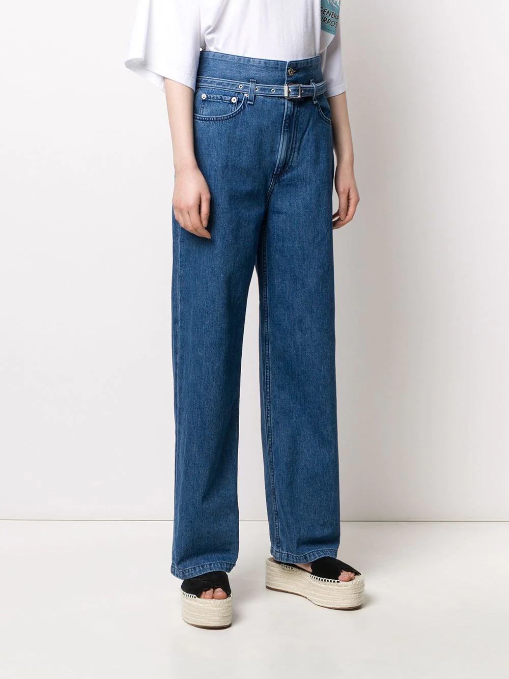 denim wide leg jeans - 3