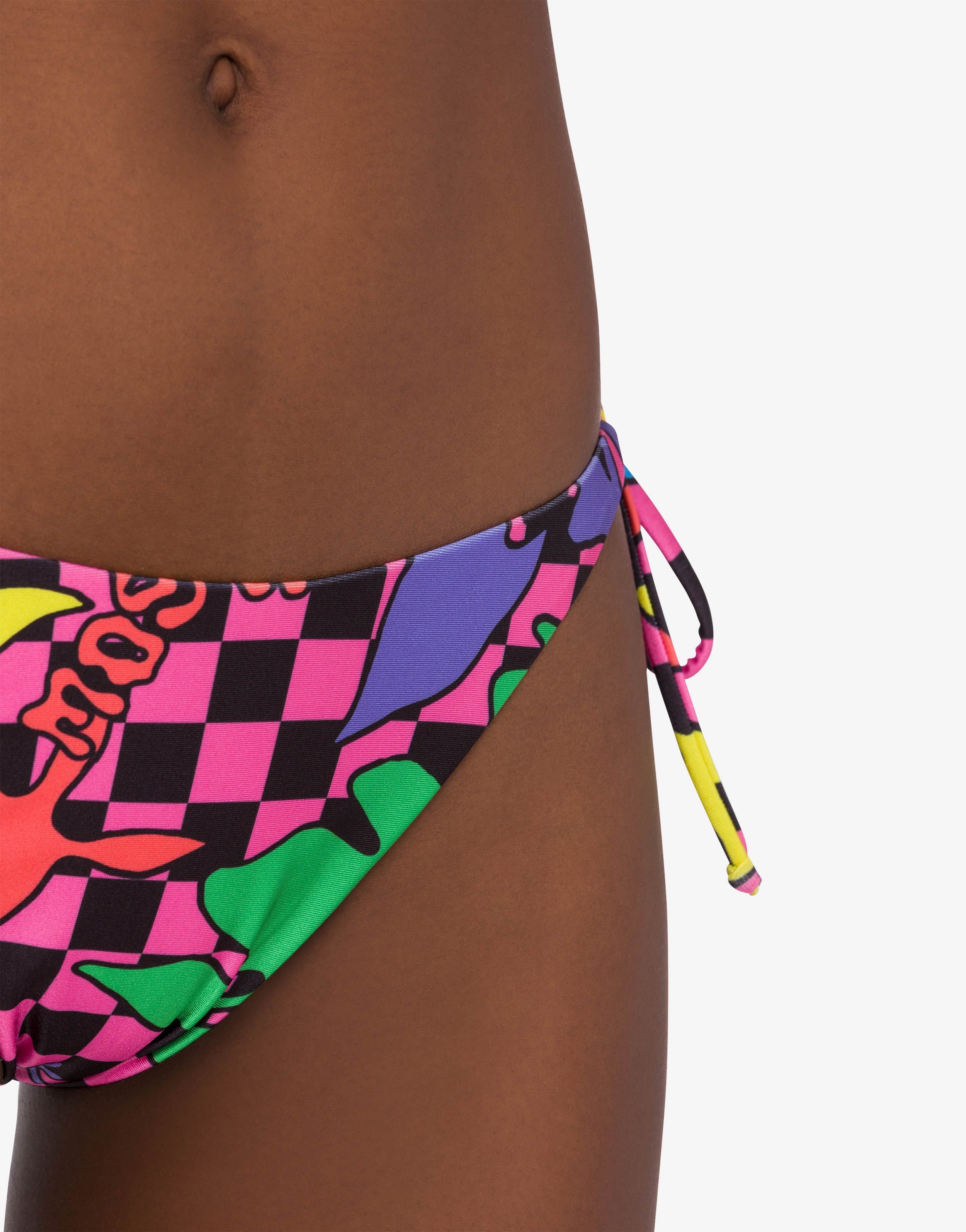 ALL-OVER FLOWER CHECK BIKINI BOTTOMS - 4