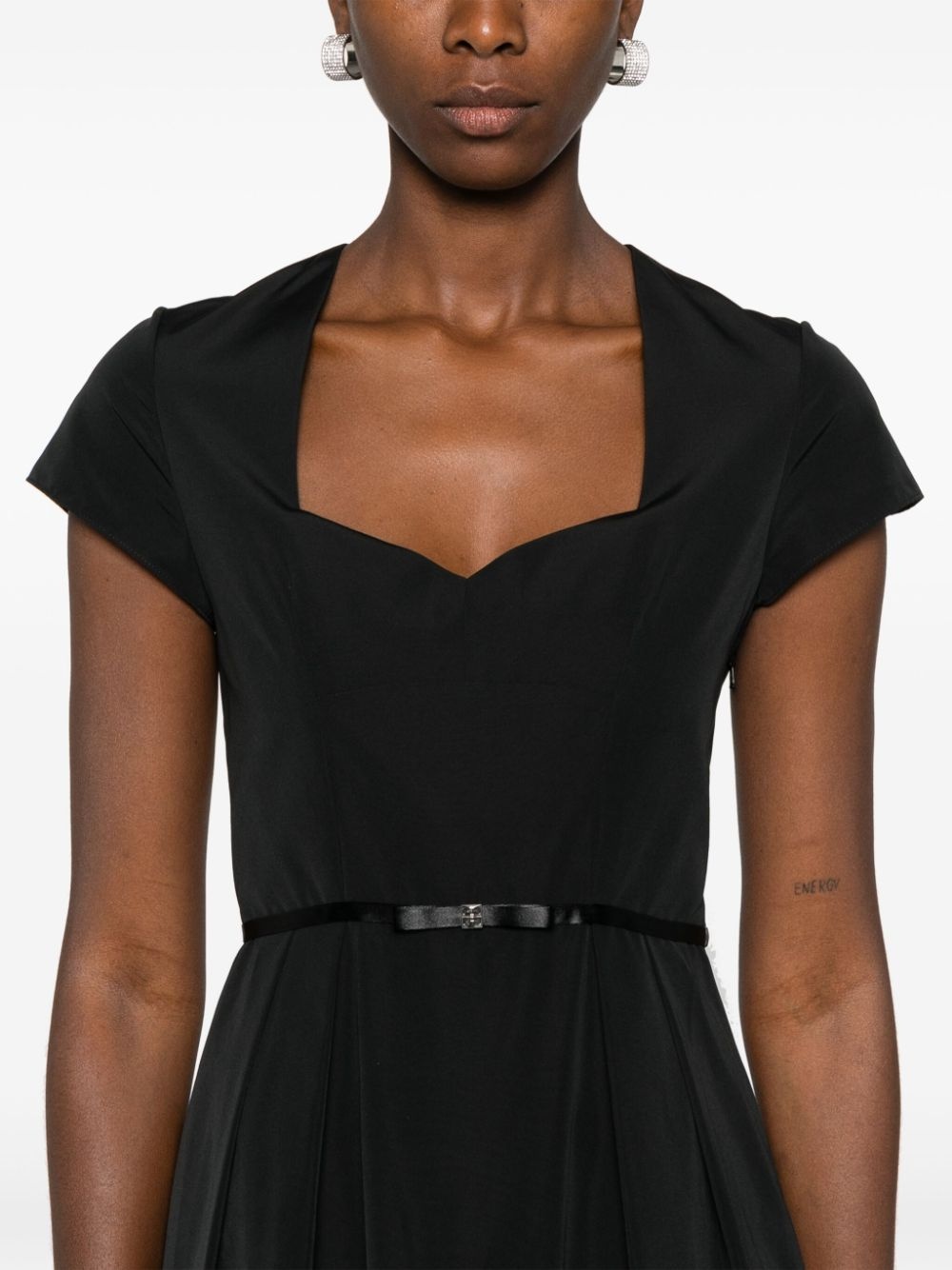 4G-bow taffeta mini dress - 5