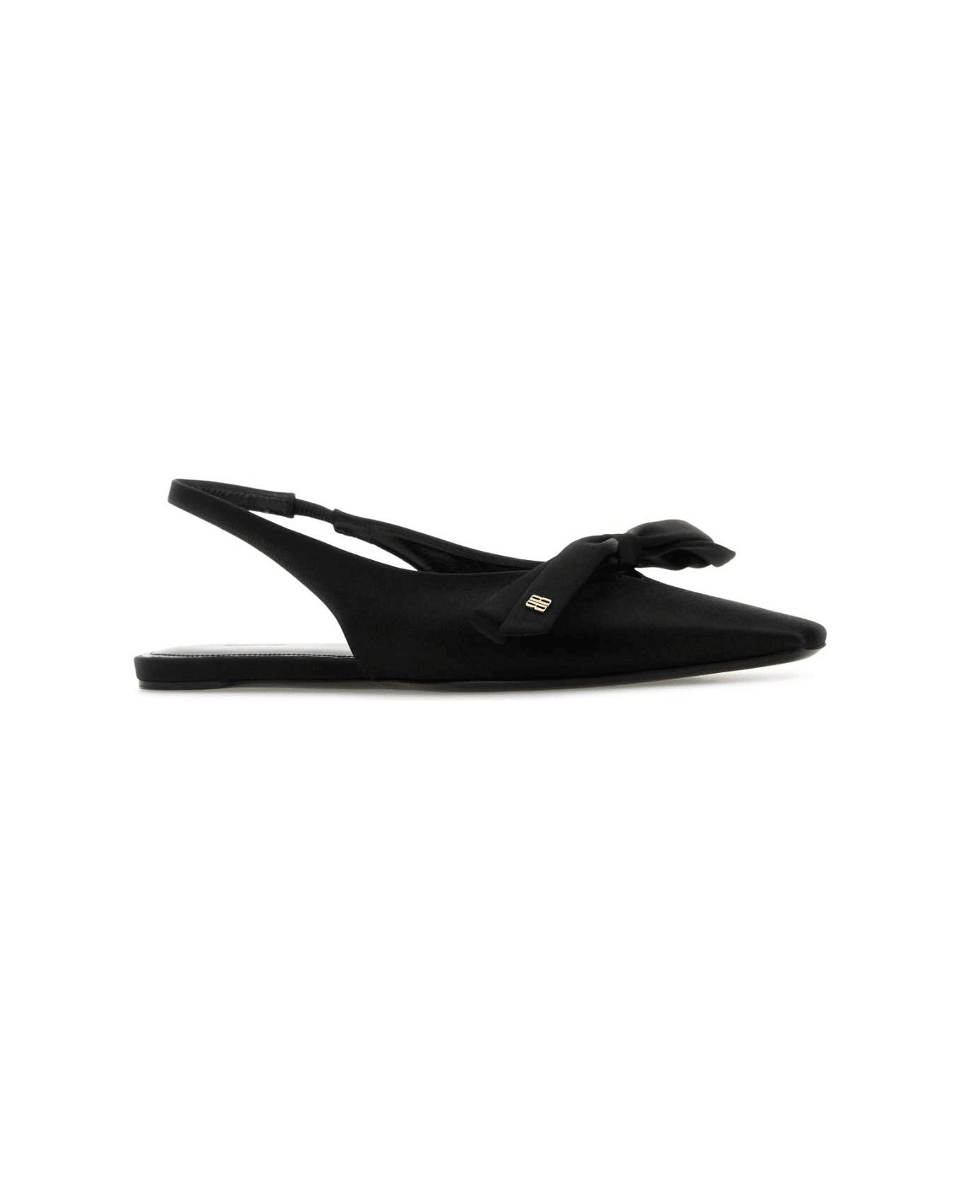 Black Satin Ballerinas - 2
