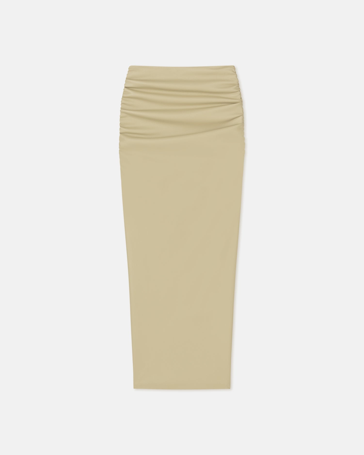 Ruched Okobor™ Alt-Leather Midi Skirt - 1