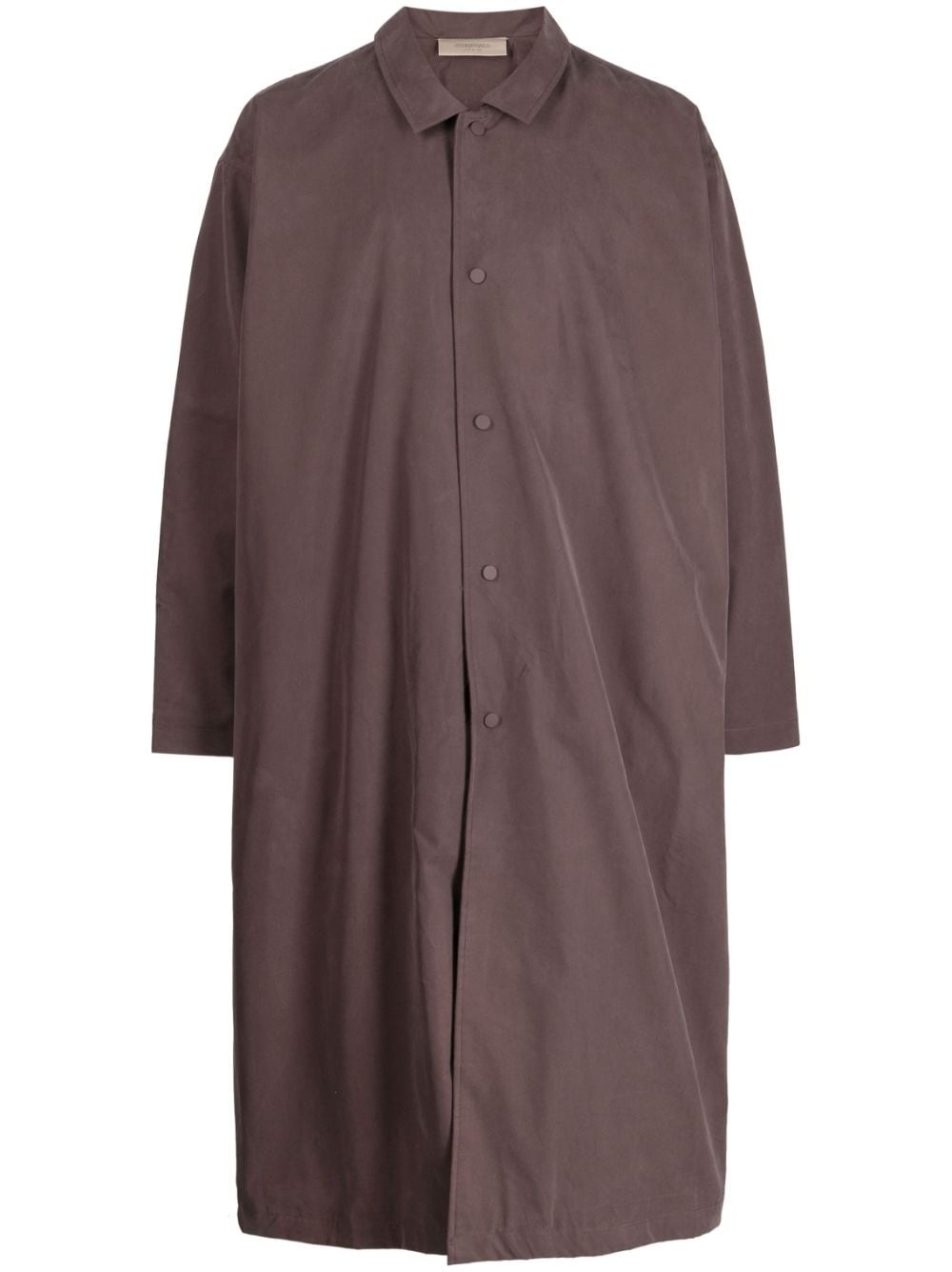 twill-weave single-breasted coat - 1