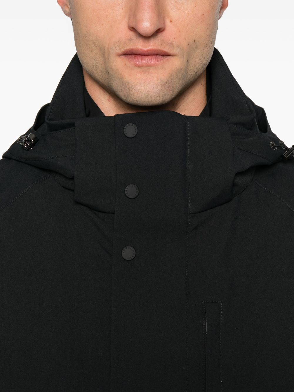 hooded snap-fastening jacket - 5