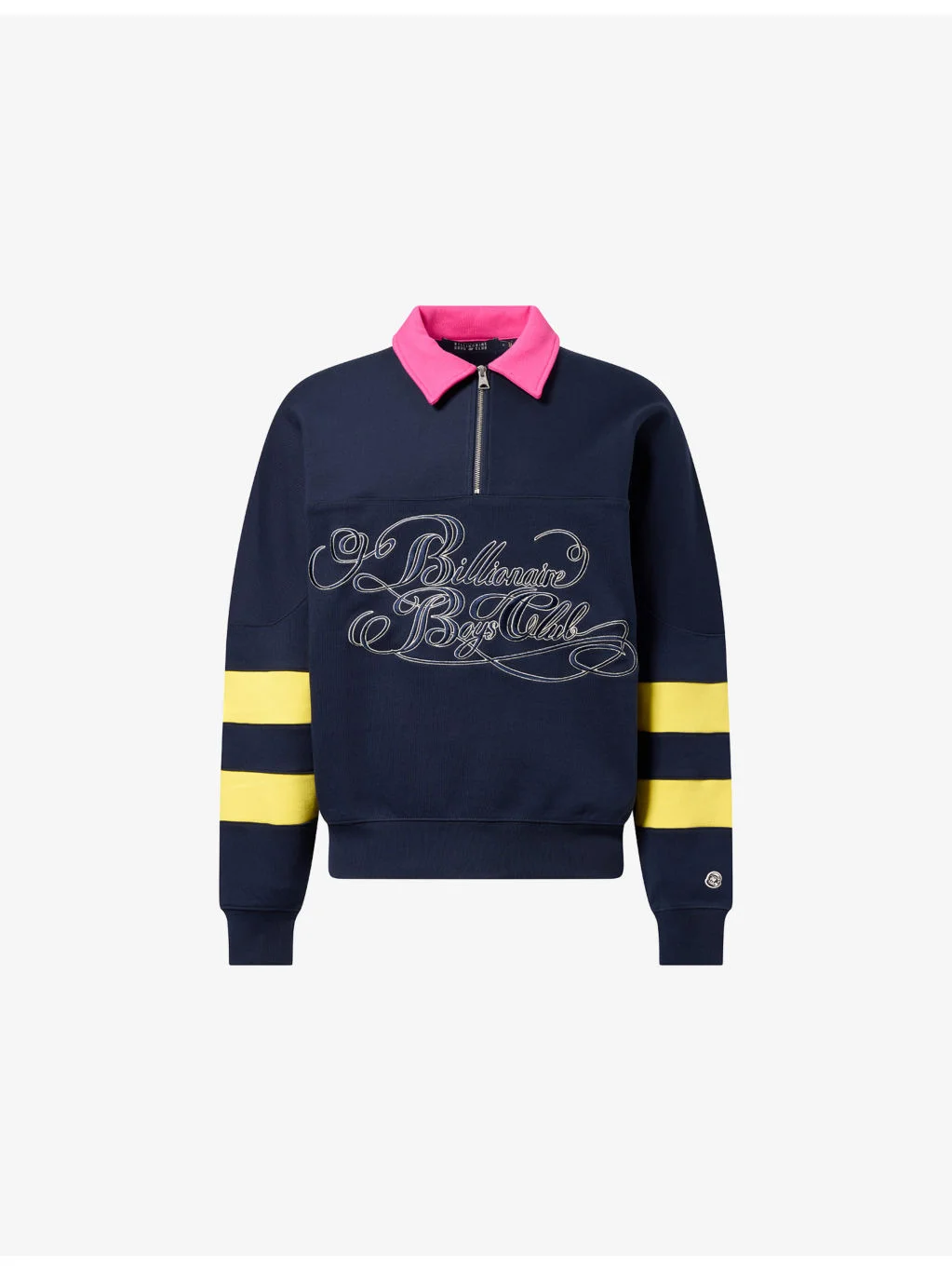 Calligraphy Logo Panelled Quarter-Zip Cotton-Jersey Sweatshirt - 1