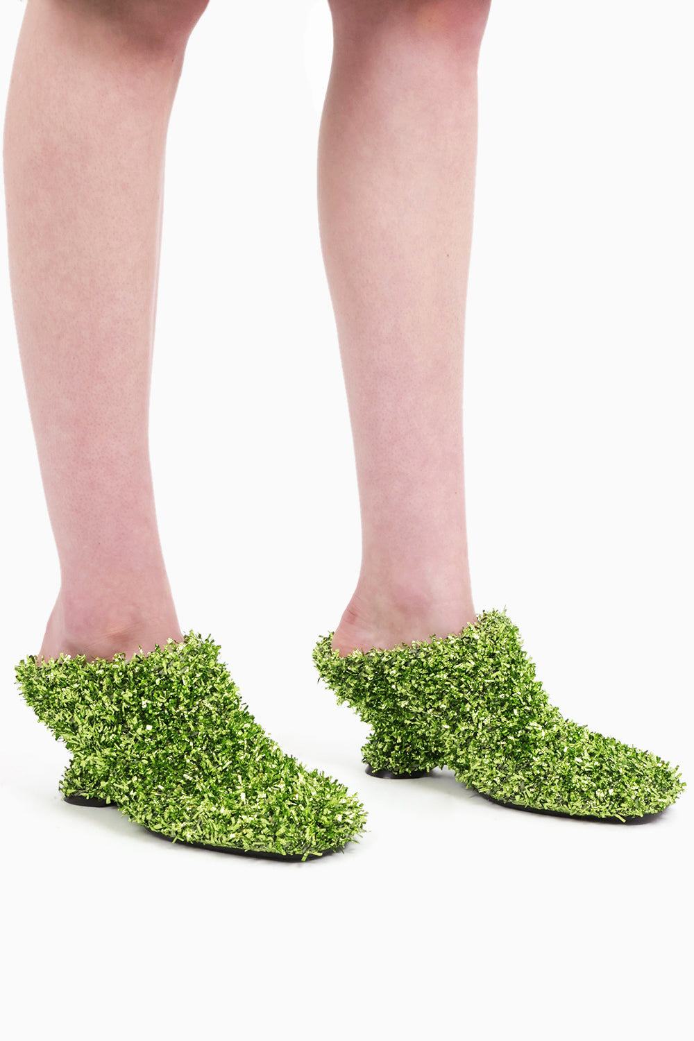 TINSEL 75MM POINTED MULE CLOG | GREEN - 5