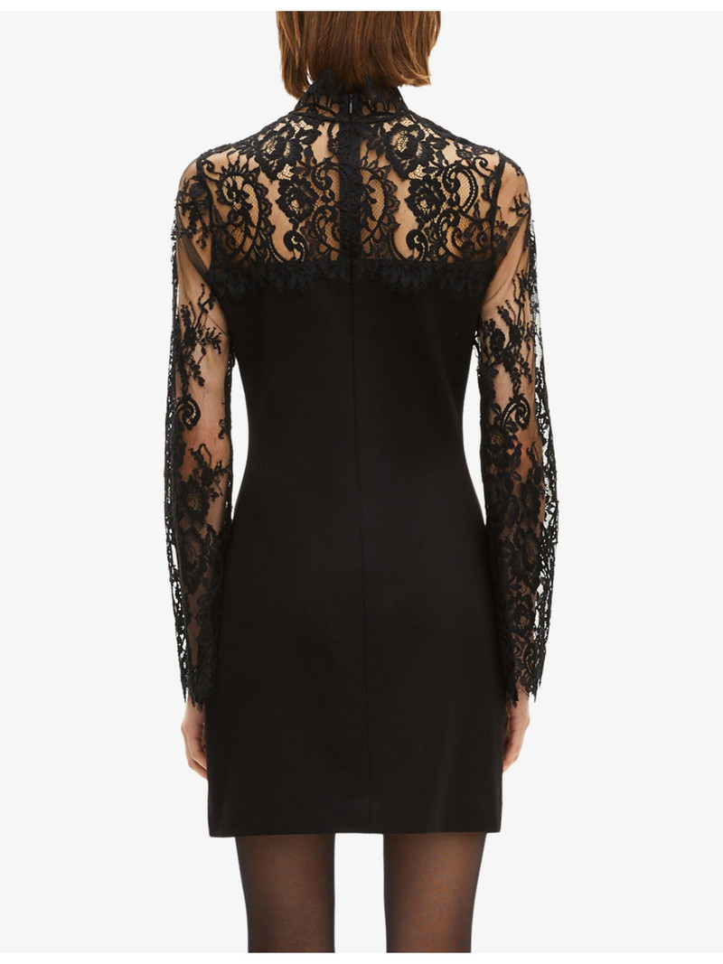 Lace-Embroidered Cut-Out Woven Mini Dress 3