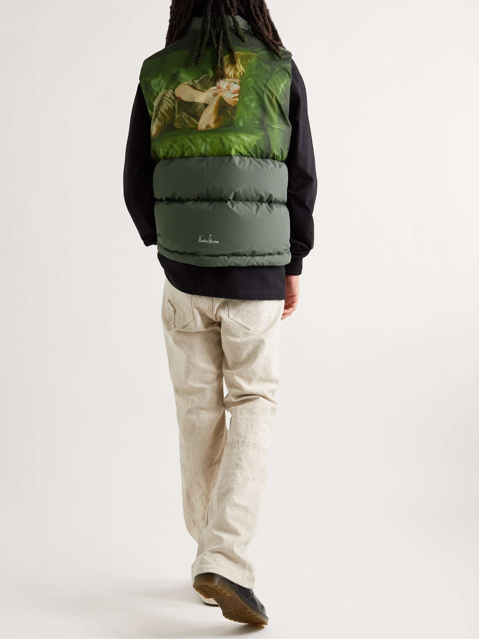 + Markus Akesson Printed Quilted Padded Shell Gilet - 4
