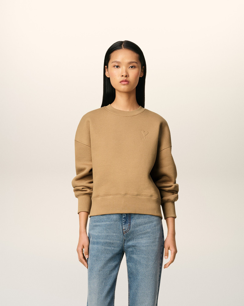 AMI Paris BROWN COTTON AMI DE COEUR SWEATSHIRT outlook