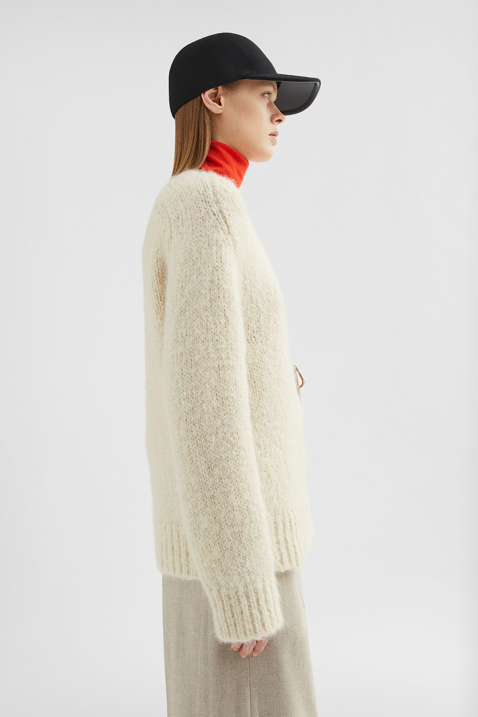 Wool Blend Crew-Neck Sweater - 3