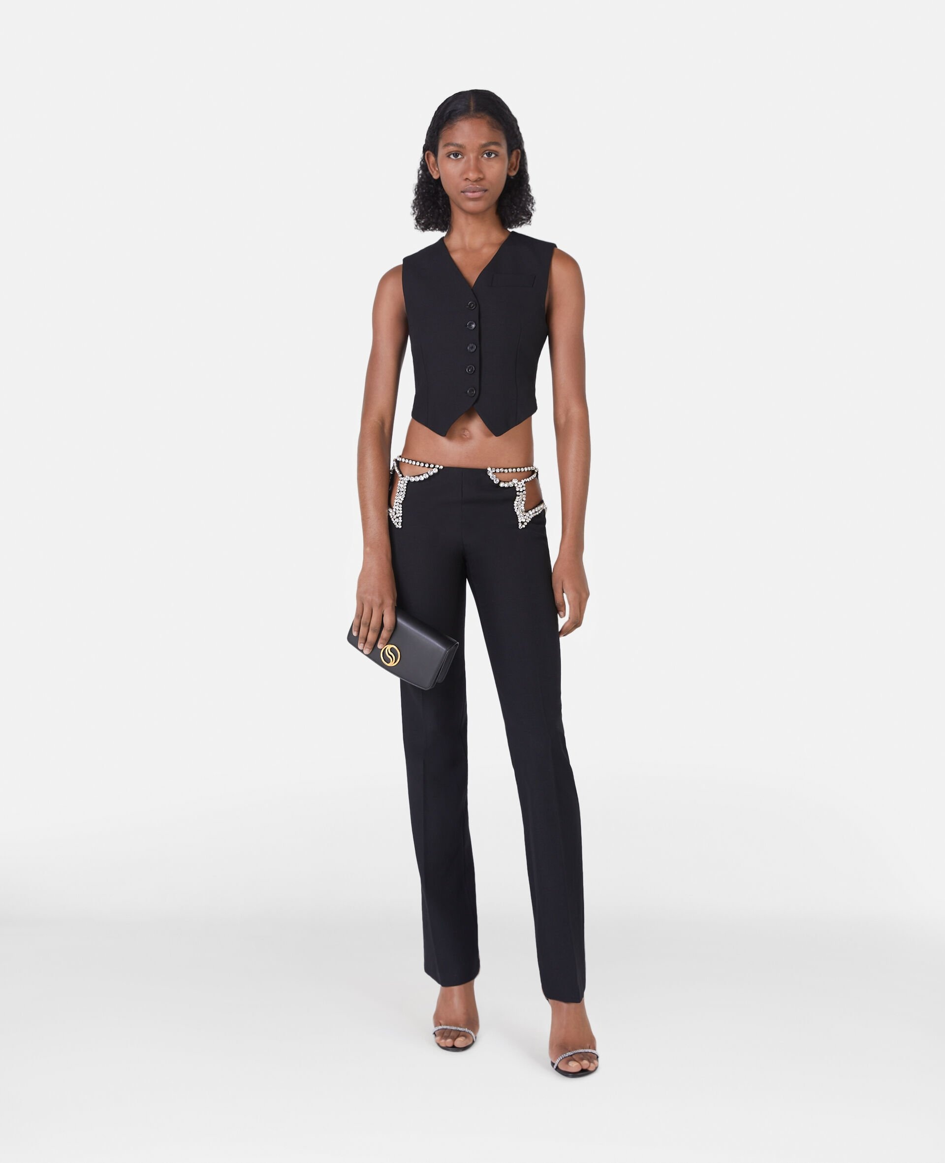 Ultra Low Rise Diamanté Star Trousers - 2
