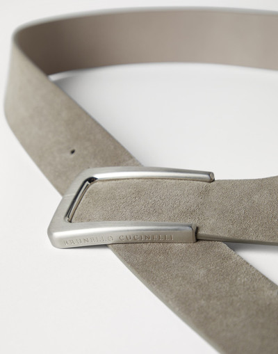 Brunello Cucinelli Calfskin suede belt outlook