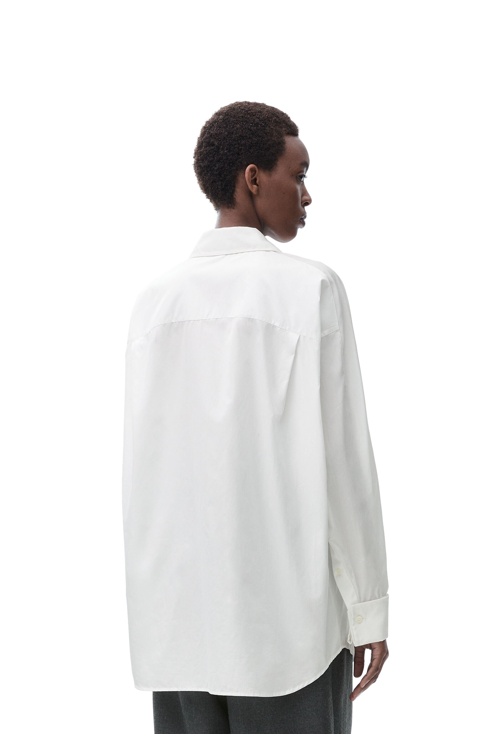 Draped shirt in cotton - 4