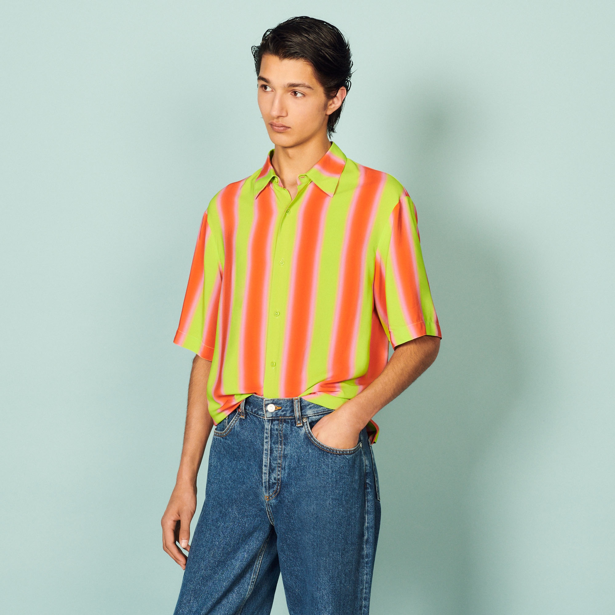 Striped flowing shirt - 2