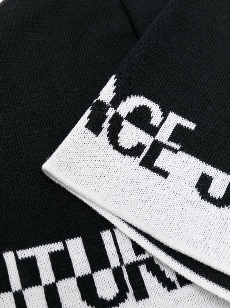 VERSACE JEANS COUTURE intarsia-logo knit beanie outlook