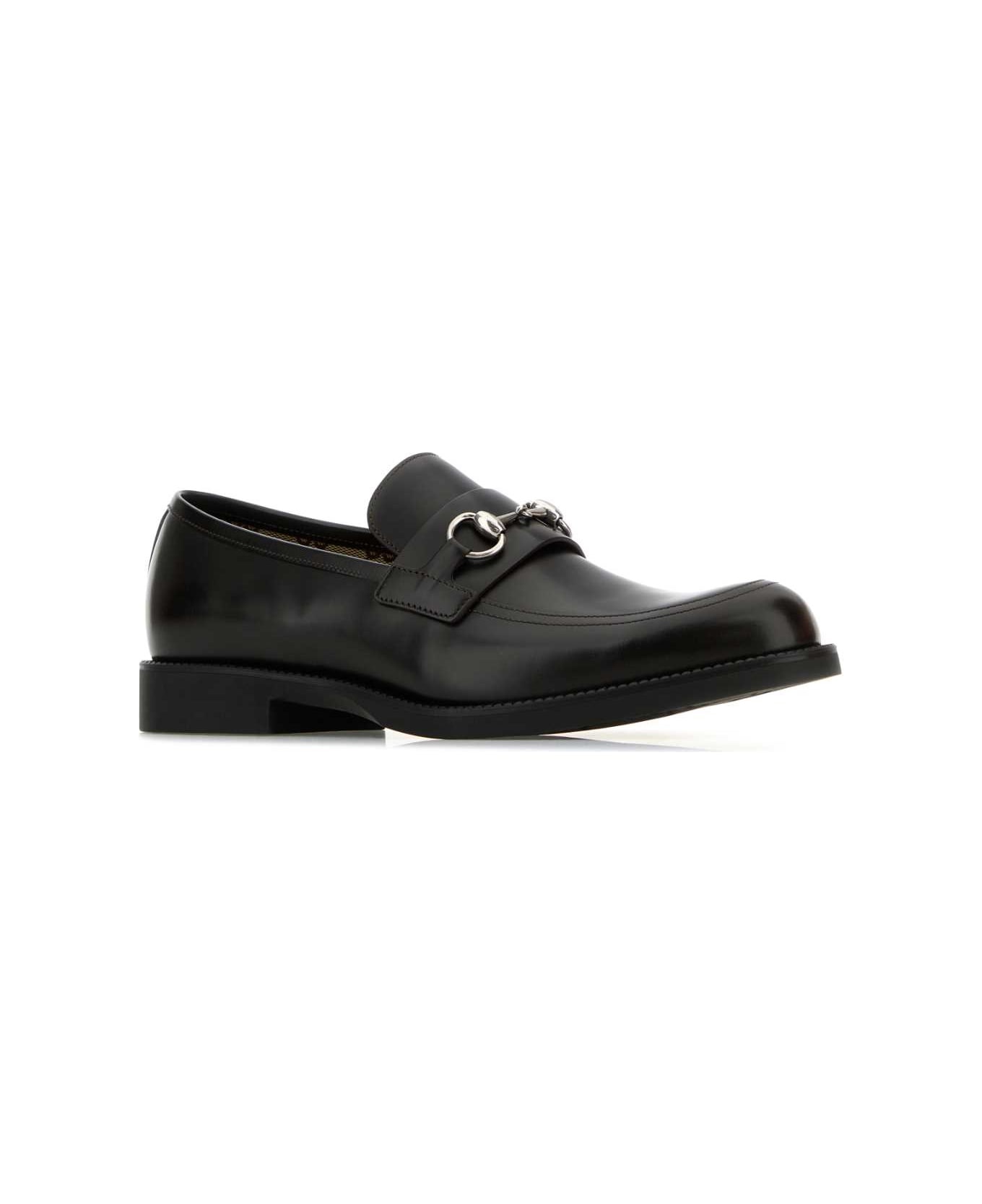 Black Leather Loafers - 2
