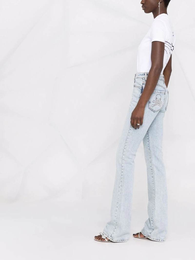 high-waisted flared jeans 6
