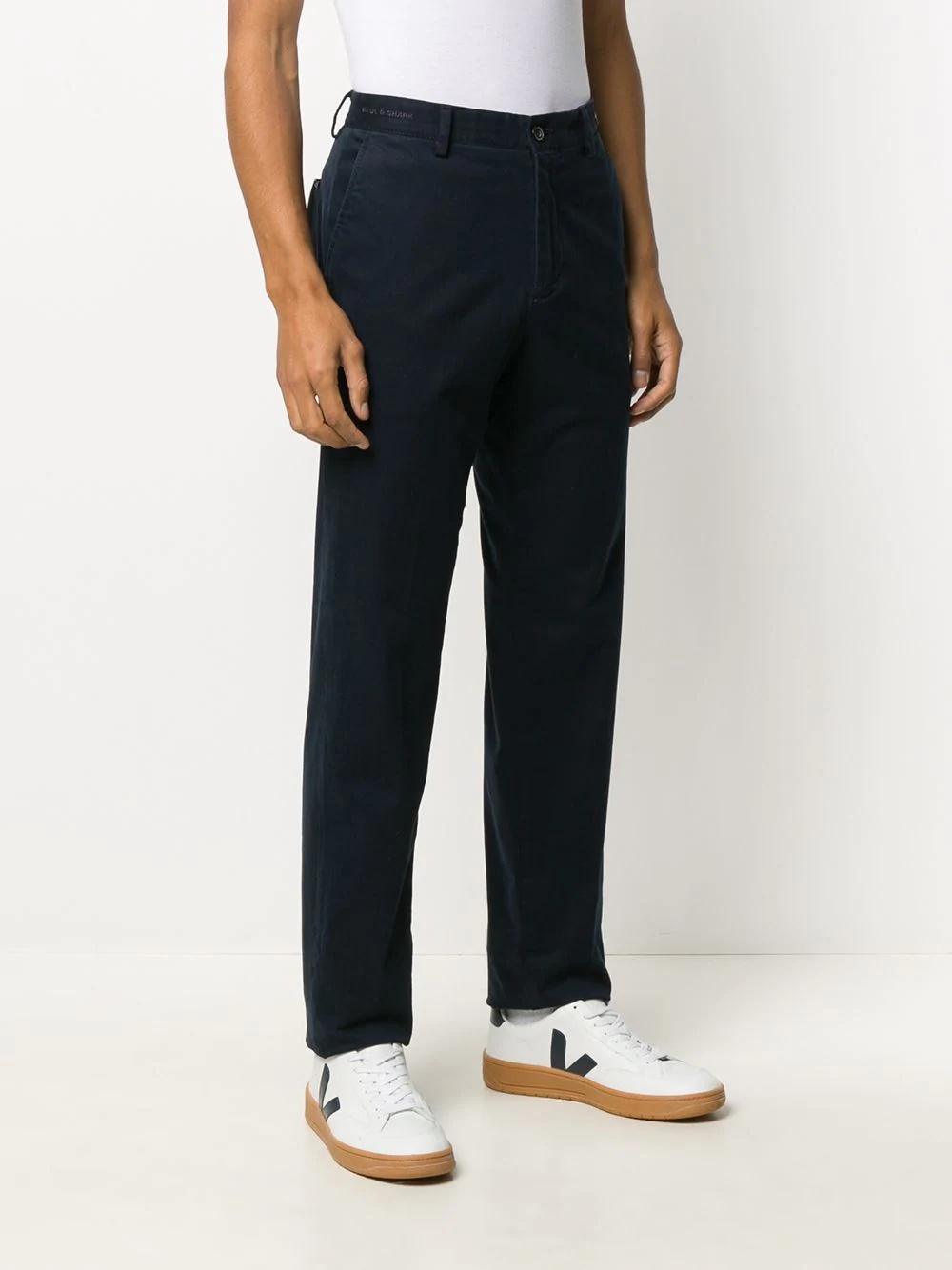 straight-leg cotton trousers - 3