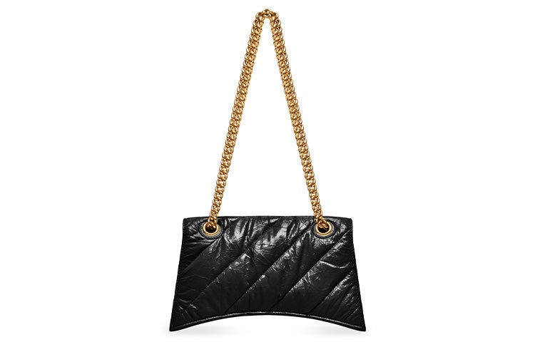 (WMNS) Balenciaga Crush Small Chain Bag Quilted 'Black' 716351210J11000 - 4