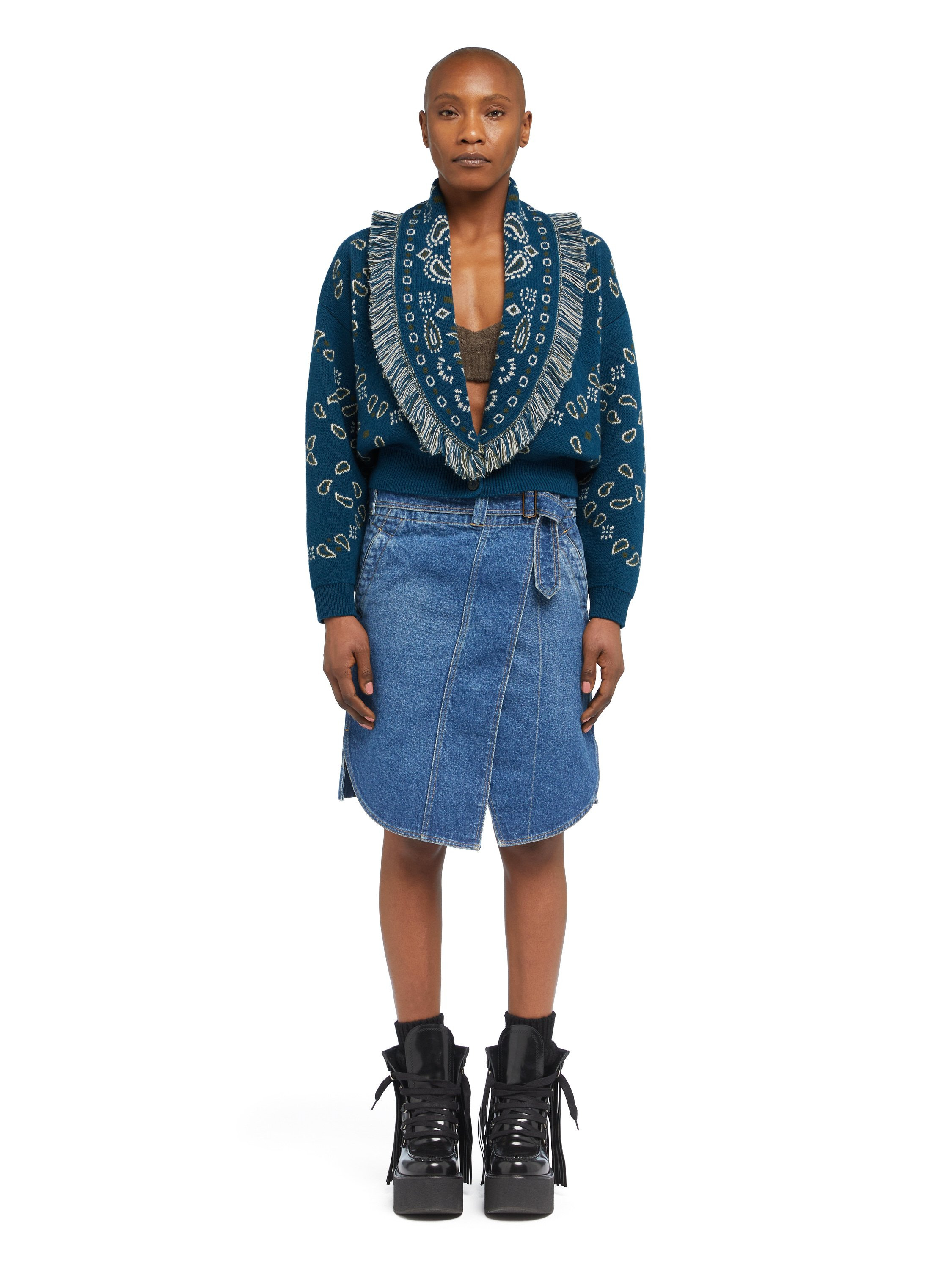 Bandana Jacquard Cardi-Bomber - 4
