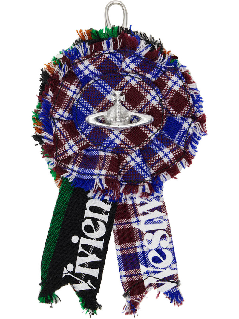 Blue Rosette Bag Charm 1