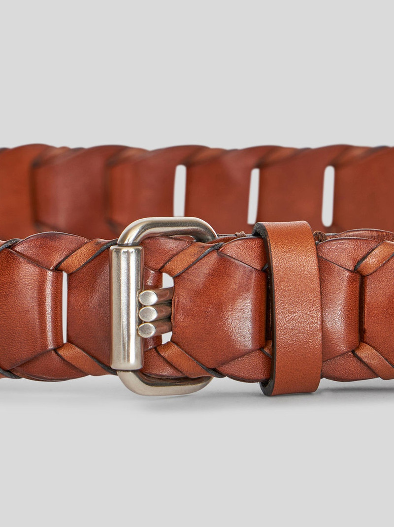 Etro WOVEN LEATHER BELT outlook