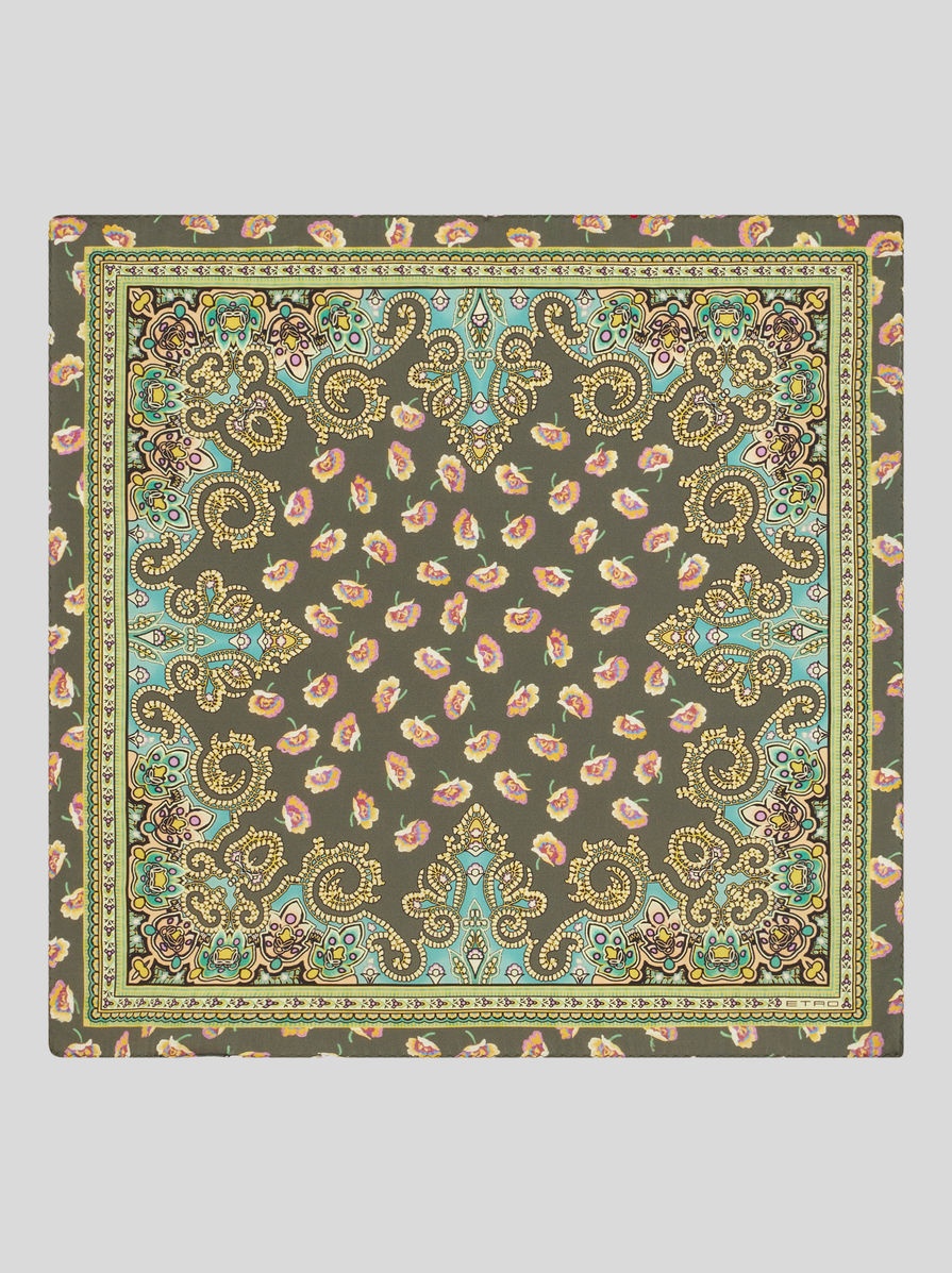 POCKET SQUARE WITH PAISLEY BORDER - 1