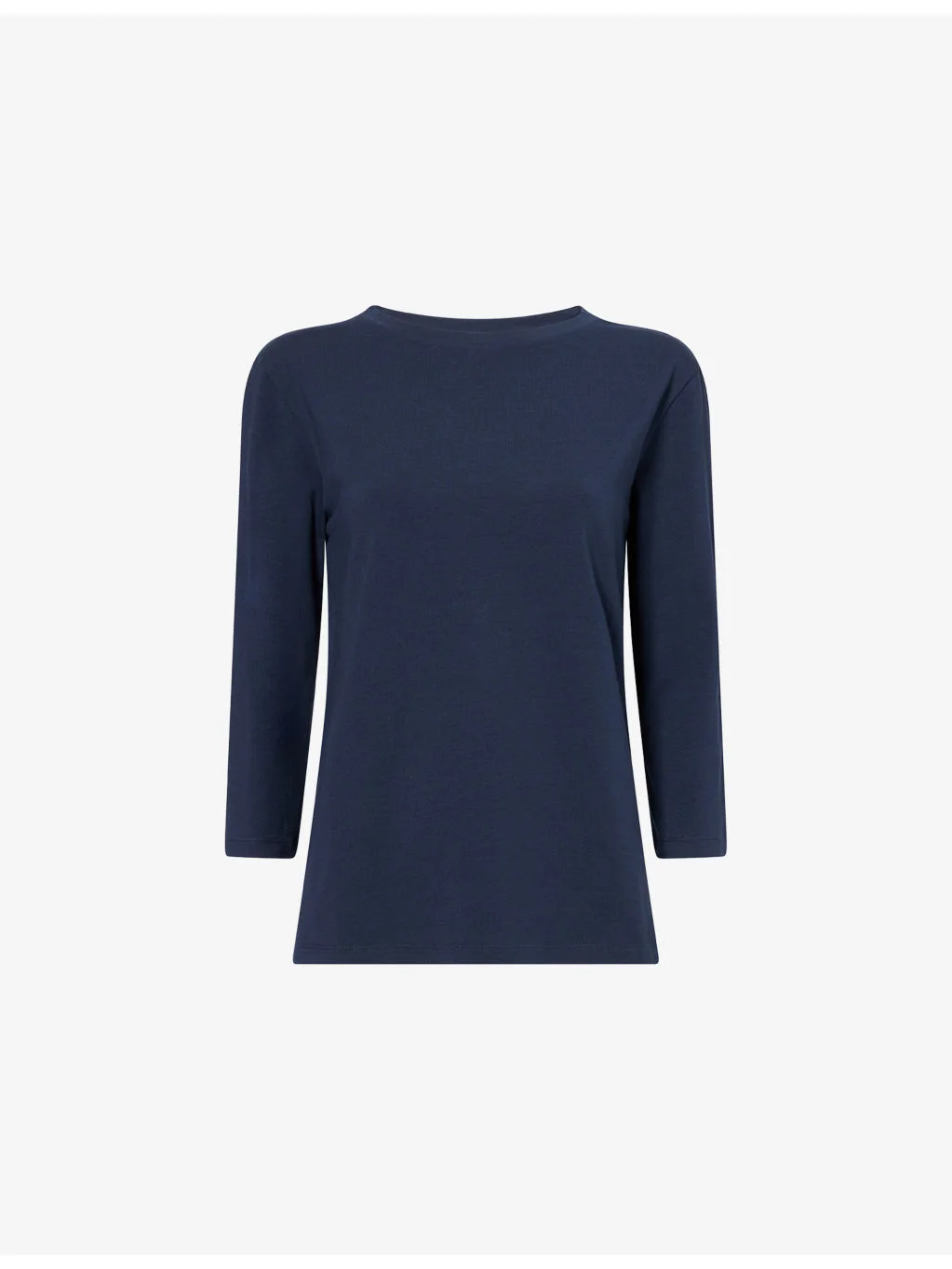 Round-Neck Stretch-Cotton Top - 1