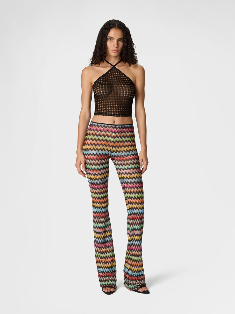 Missoni Top in lamé viscose with raschel workmanship and halter neckline outlook