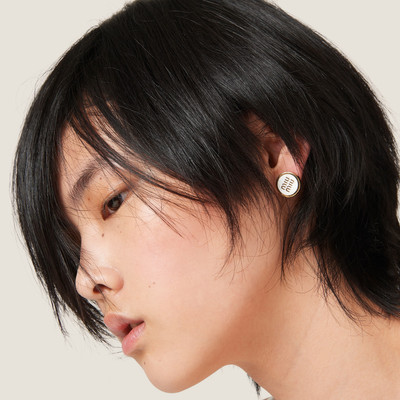 Miu Miu Enameled metal earrings outlook
